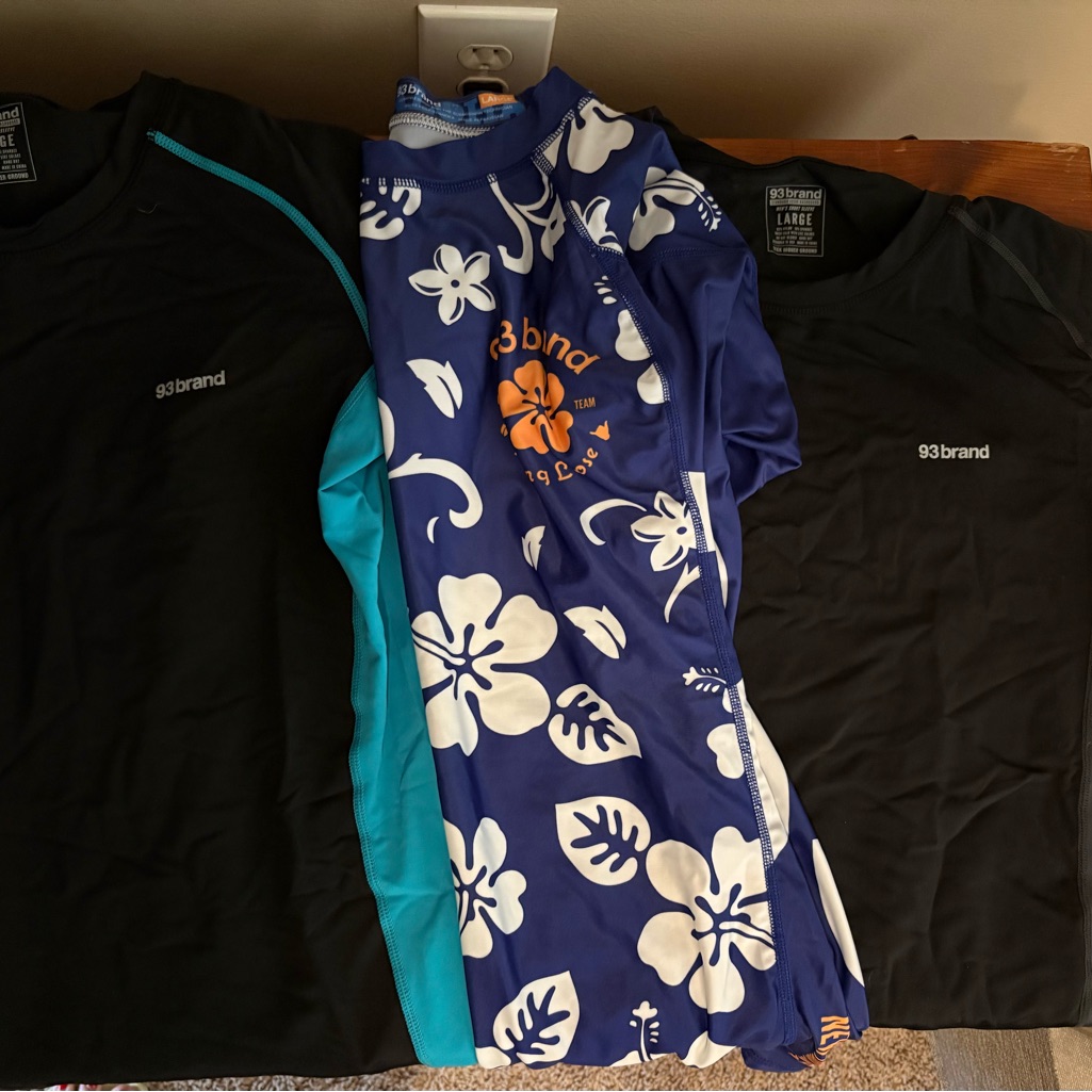 93 Brand Rash Guards  3 Pack